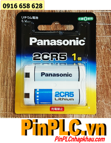 Panasonic 2CR-5W _Pin 6v Lithium Panasonic 2CR-5W Nội địa Nhật (Xuất xứ Mỹ -USA) Loại Vỉ 1viên